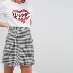 ASOS Tailored Houndstooth Check Mini Skirt